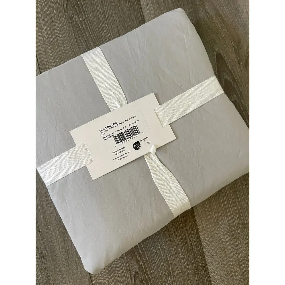 New Parachute Home King California King Percale Top Sheet Grey